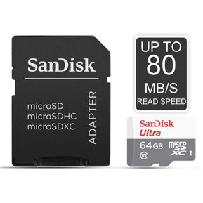 Memoria Micro Sd 64 Gb Clase 10 Sandisk Ultra 80 Mbs