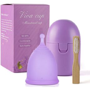 Copa Menstrual + Vaso Esterilizador Moderno + Cepillo Limpiador