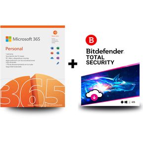 Bitdefender Total Security 3 Disp+ Office 365 Personal 1 Año
