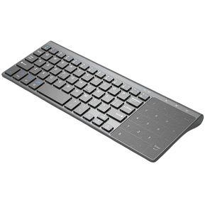 Delgada de 2,4 GHz USB Mini Teclado inalámbrico con touchpad Número teclado numérico para Tablet PC de escritorio del ordenador portátil