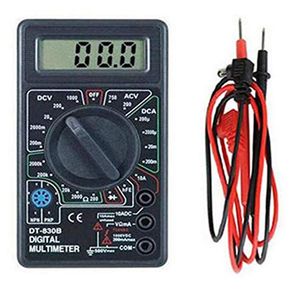 DT830B LCD multifuncional Pantalla compacta multímetro digital eléctrico del amperímetro del voltímetro de resistencia capacitancia Tester