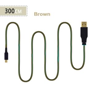 Cable de carga USB 1,5 de alta velocidad,chapado en oro de 2,0 M Cable de alimentación,3M,para Nintendo 2DS/3DS/3DSLL/NEW 3DSLL
