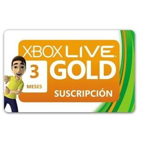 Xbox 360 Tarjeta De Recarga Xbox Live 3 Meses Cuenta Gold ONE