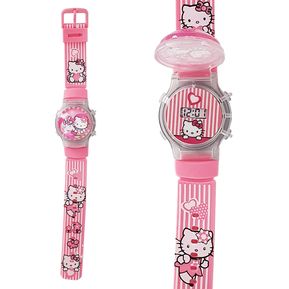 Reloj Niñas Digital Luces Tapa Infantil Hello Kitty 3d