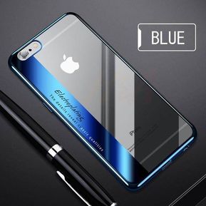 Bakeey Plating Funda protectora para iPhone X / 8/8 Plus / 7/7 Plus / 6s / 6s Plus / 6/6 Plus - iPhone 7 - IPhone 7 azul