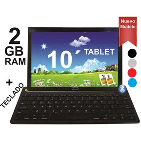 Tablet con Teclado 2GB RAM 10 Pulgadas Android 32GB Doble Sim
