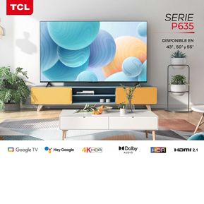 Televisor TCL 50 Pulgadas 50P635 4K-UHD LED Plano Smart TV Google