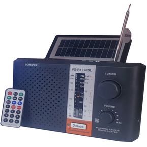 Radio VS-R1720 FM AM SW SD USB Batería Recargable Solar
