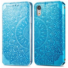 Para iPhone XR Funda para teléfono ultrafina Mandala-Azul