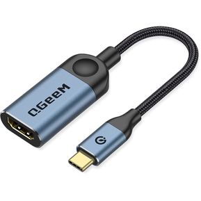 QGeeM Cable adaptador USB C a HDMI 4K adaptador USB tipo C a HDMI compatible con Thunderbolt 3 Compatible con MacBook Pro 20182017 Samsung Galaxy S9S8 Dell XPS 1315 Pixelbook More Azul