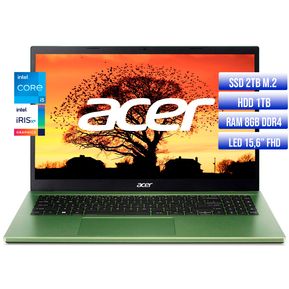 ACER ASPIRE INTEL CORE I5-1235U SSD 2TB + HDD 1TB RAM 8GB LED 15.6 FHD