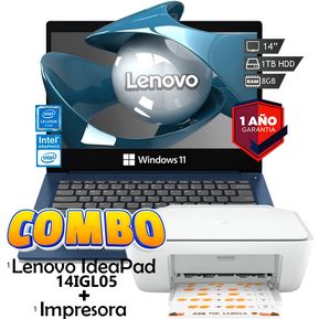 Laptop Lenovo Intel - 1TB HDD 8GB 14 + Año de Garantía +Im...