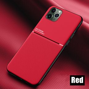 Coque para iPhone 11 Pro XS Max 8 7 SE 6S 6 Plus XR X 5S 5, carcasa magnética de TPU antigolpes, funda para Apple iPhone SE 2020(#Rouge)
