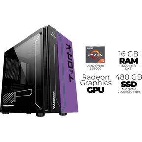 Ocelot PC Katana AMD Ryzen 5 5600G, 16 GB DDR4, 480 GB SSD N...