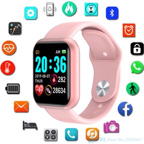 Reloj inteligente Bluetooth Smart Watch Y68 Fitness Pulsera rastreador de actividad monitor de ritmo cardíaco presión arterial