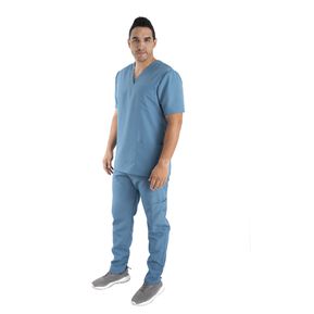 Uniforme Antifluido Pijama Medica Línea A Hombre Azul Petroleo