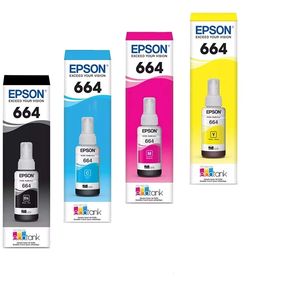 Epson 4 Pack Botella Tinta T664 L120 L210 L220 L300 L350 514...