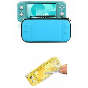 Estuche Rígido Turquesa Nintendo Switch Lite + Vidrio Templado