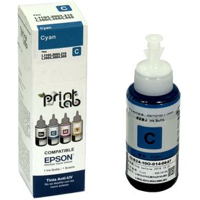 Tinta Cyan Para Epson Compatible L200 / L210 / L220 / L355 / L365 / L555 / L565 / L110 / L455 / L465 / L1300 / L350 / L120 "Con Códigos Y Tecnología Anti  UV" !!! Premiun Quality - Excelente Opción.
