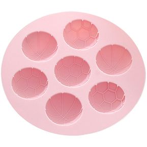 Pink#7 tazas medio bola esfera silicona pastel de silicona fútbol bola forma de silicona molde