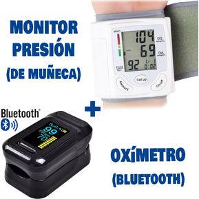 Oximetro Bluetooth + Monitor de Presion - Pulso y Saturacion + Estuche