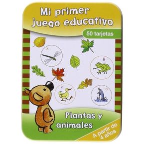 Primer Juego Educativo. Plantas Y Animales / Caja 50 Cartas