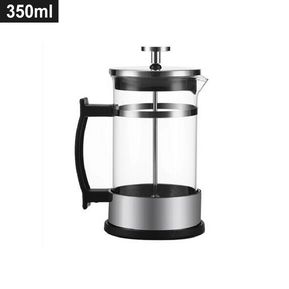 French Press Pot Coffee Maker Non-slip Glass Tea Pot With Handle 3-layer High-density Filter Sy BQ