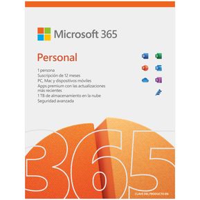 Microsoft Office 365 Personal Para 1 Usuario 12 Meses ESD