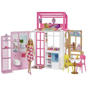 Set Barbie Casa Con Muñeca Mattel