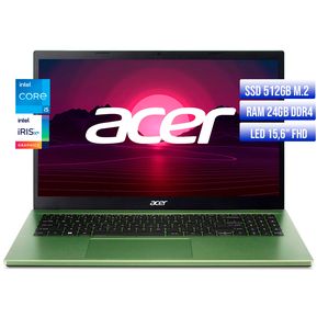 PORTATIL ACER ASPIRE INTEL CORE I5-1235U SSD 512GB RAM 24GB LED 15.6 FHD
