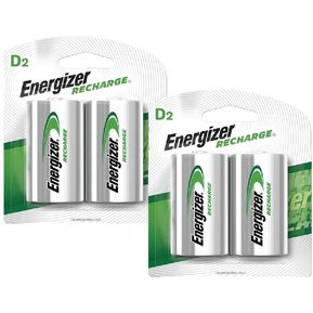 Pilas Recargables Energizer D2 x 2 (4 pilas en total)