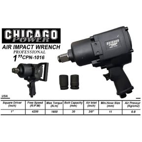 Llave o pistola de impacto neumática de 1 industrial Chicago
