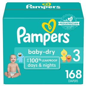 Pañales Pampers Baby Dry Talla 3 / 168 Unidades