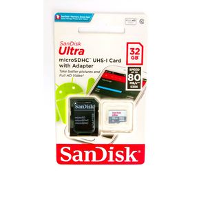 Memoria Micro Sd 32 Gb Clase 10  Sandisk Ultra  De 80 MB/s