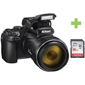 Nikon Coolpix P1000 Cámara Digital Negro 16MP 125x Zoom+16GB
