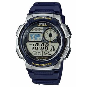 Reloj Casio AE-1000W-2A Digital  Hora Mundial-Azul Para Caballero