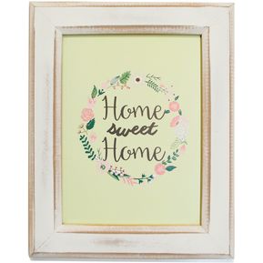 Cuadro White Washed Sweet Home 33x39 cm