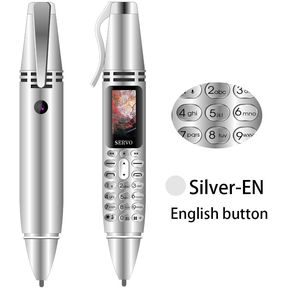 K07 Pen mini Cellphone 0.96 "Tiny Screen GSM Dua - plateado