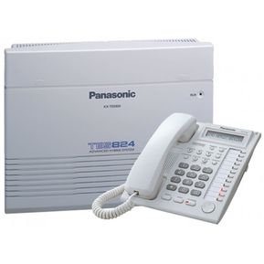 Planta Telefonica Panasonic Kx-Tes824 + Telefono Secretarial-Blanca