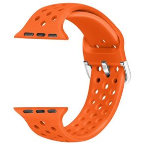 Correa de reloj Apple Watch banda 38mm 42mm iWatch 4 banda de 44mm 40mm deporte correa de silicona pulsera correa Apple reloj 5 4 3 2(#Orange 8)