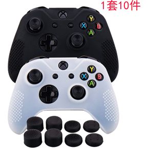 Funda protectora de goma de silicona antideslizante para Xbox One/S/X Controller X 2 (#blanco y neg