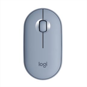 Logitech M350 Pebble Mouse Silencioso Bluetooth Win Mac - Blue Grey