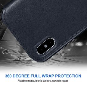Flip Leather Phone Case de folio Folio Folio Flip Defender Shell para iPhone X