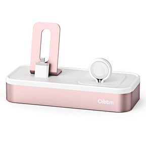 Oittm 5 puertos USB Cargador Base de carga Soporte para Apple Watch iPad iPhone Plata / Oro rosa / Gris - American Standard rose gold