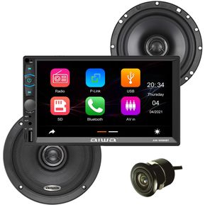 Radio Carro Aiwa Android Auto Carplay Pantalla Mirrorlink + Parlantes