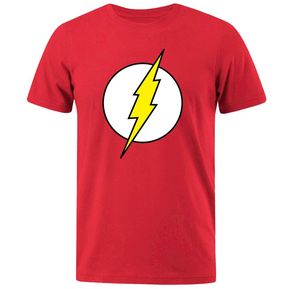 Camiseta The BIG BANG Theory,camisetas con estampado de rayos Flash para hombre,gran oferta,camiseta informal,ropa de algodón de talla grande 3XL(#Rojo 6)