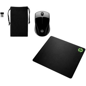 Combo Mouse HP 220 Negro y Mouse Pad HP Pavilion 300