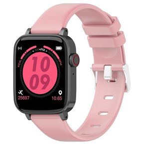 reloj inteligente deportivo N88 para hombre y mujer con llamadas Bluetooth rastreador de ejercicios para teléfono Xiaomi y Huawei(#Rosa)