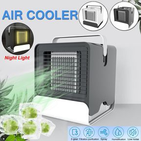 Mini aire acondicionado portátil Enfriamiento frío par Negro
