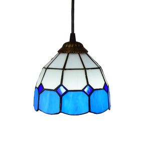 Lámpara Colgante Tiffany 15cm Creatividad Azul Lámpara E27